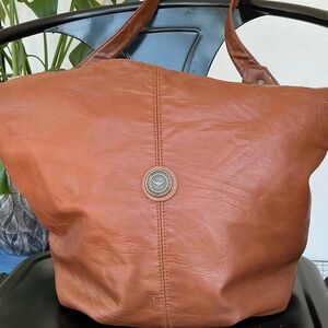 Vintage Capezio Leather Brown Bucket Bag